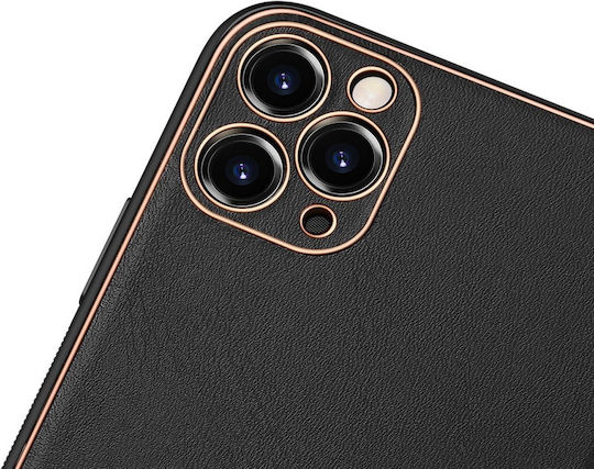 Dux Ducis Yolo Elegant Задна корица Изкуствена кожа Черен (iPhone 11 Pro Max)