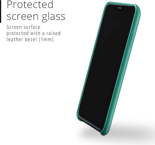 Mujjo Back Cover Δερμάτινο 1mm Πράσινο (iPhone 11 Pro Max)