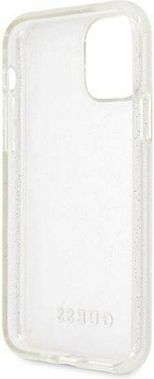 Guess Glitter Back Cover Πλαστικό Ασημί (iPhone 11 Pro)