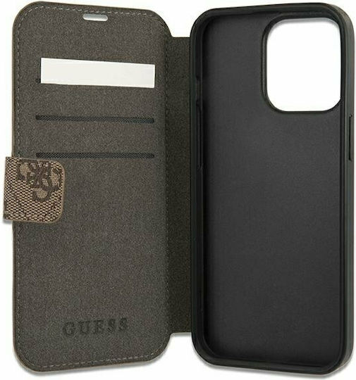 Guess Buchen Sie Synthetisches Leder Braun (iPhone 13 Pro Max)