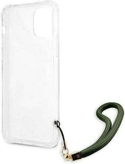 Guess Camo Back Cover Σιλικόνης με Λουράκι Χακί (iPhone 12 Pro Max)
