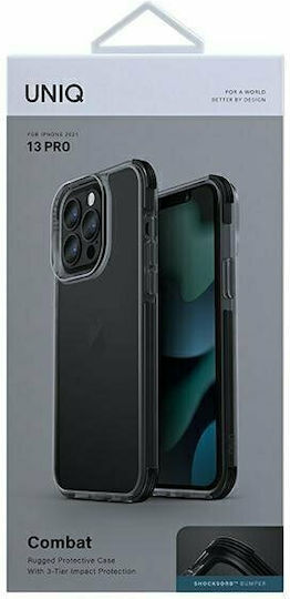 Uniq Combat Back Cover Σιλικόνης Carbon Black (iPhone 13 Pro)