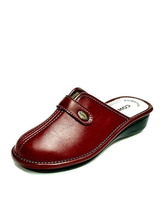 100 Anatomische Leder Damen Hausschuhe Rote