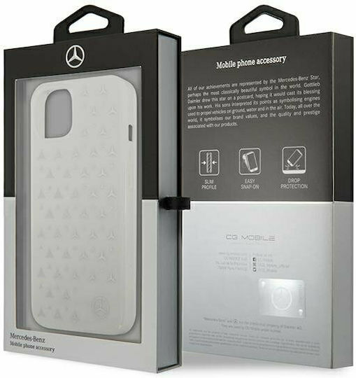 Mercedes-Benz Silver Stars Pattern Back Cover Πλαστικό Λευκό (iPhone 13)