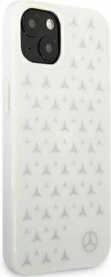 Mercedes-Benz Silver Stars Pattern Back Cover Πλαστικό Λευκό (iPhone 13)