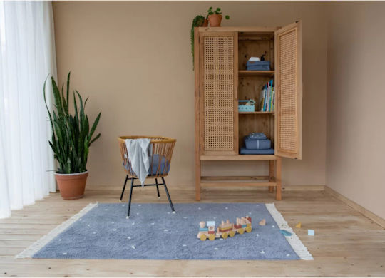 Little Dutch Dot Παιδικό Χαλί Βαμβακερό Pure Blue 120x170cm