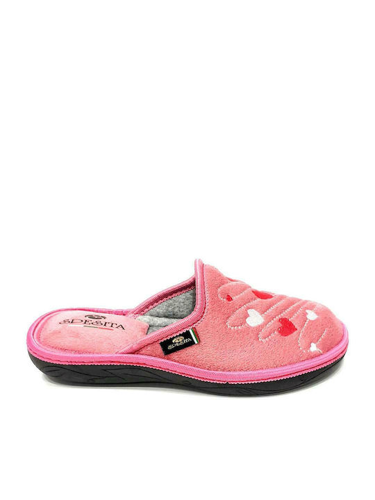 20-112 Winter Damen Hausschuhe Rosa