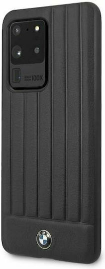 BMW Leather Lines Back Cover Δερμάτινο Μαύρο (Galaxy S20 Ultra)