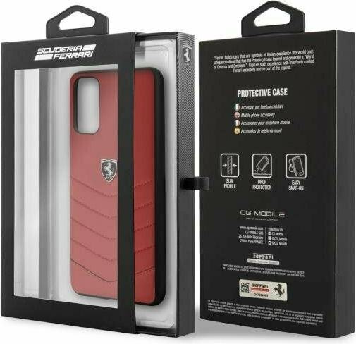 Ferrari Heritage Back Cover Δερμάτινο Κόκκινο (Galaxy S20)