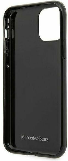 Mercedes-Benz Silver Stars Pattern Back Cover Πλαστικό Μαύρο (iPhone 11)