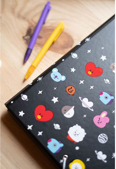 ErichKrause Folder with Rubber Band and Ears for Paper A4 Black BT21