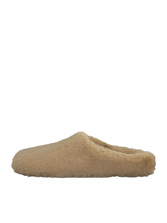 Winter Women's Slippers with Fur Pink