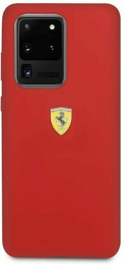 Ferrari SF Задна корица Силикон Червен (Galaxy S20 Ultra)