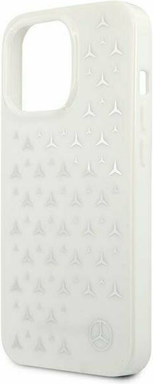 Mercedes-Benz Silver Stars Pattern Back Cover Πλαστικό Ασημί (iPhone 13 Pro Max)