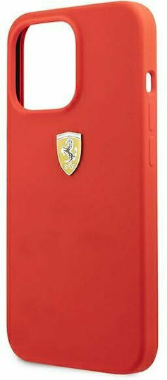 Ferrari Umschlag Rückseite Silikon Rot (iPhone 13 Pro Max)