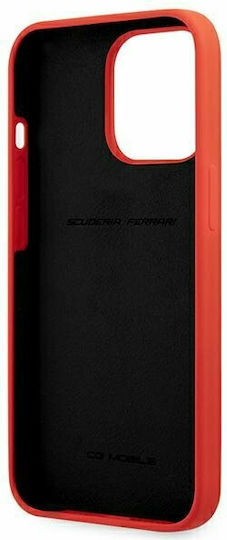 Ferrari Umschlag Rückseite Silikon Rot (iPhone 13 Pro Max)