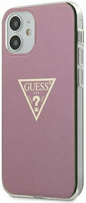 Guess Faceplate Metallic Collection Umschlag Rückseite Kunststoff Rosa (iPhone 12 mini) GUHCP12SPCUMPTPI