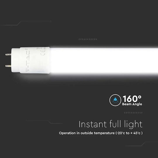 V-TAC VT-062 LED Bulb 7.5W Fluorescent Type 60εκ. for Socket G13 and Shape T8 Warm White 850lm