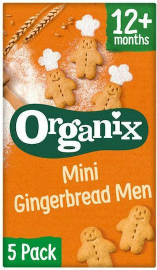 Organix Biscuits Mini Gingerbread Men Sugar Free 125gr for 12+ months