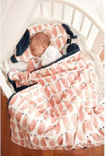 La Millou Pătură Pepinieră Swaddling pături Wild Blossom Catifea Roz 80x100cm