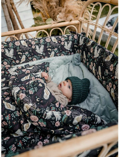 La Millou Pătură Pepinieră Swaddling pături Wild Blossom Catifea Roz 80x100cm