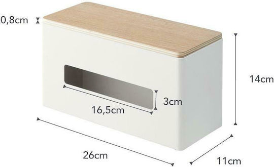 Yamazaki Χαρτοπετσετοθήκη Μεταλλική Λευκή 26x11x14cm 4766