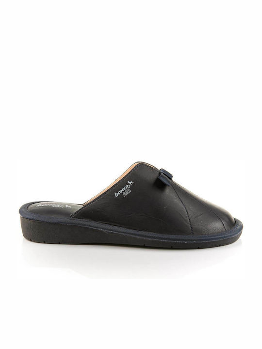 Anatomical Leather Women's Slippers Navy Blue