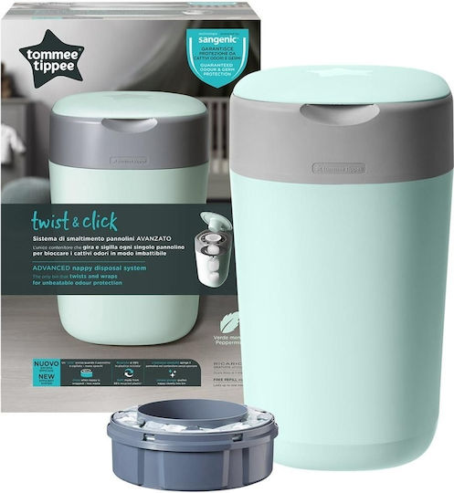 Tommee Tippee Twist and Click Diaper Disposal Bin Green