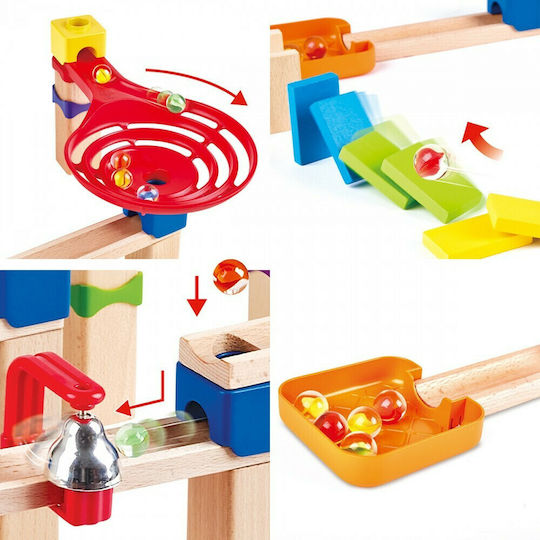Hape Wooden Construction Toy Crazy Rollers Stack Track for Children 1++ Years