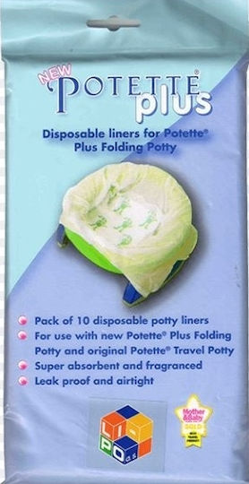 Potette Plus Potty Bags Transparent 10 Pieces