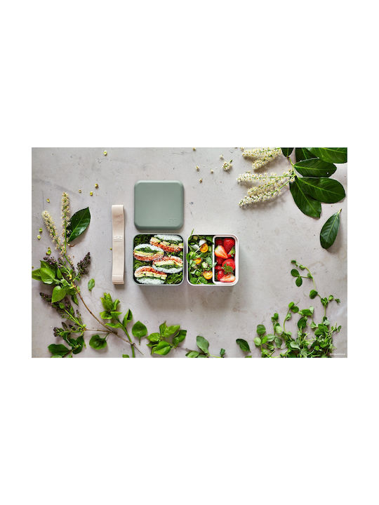 Monbento Lunchbox Kunststoff Grün Geeignet für die Mikrowelle 1700ml 1Stück