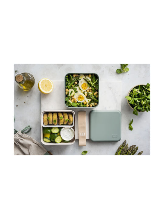Monbento Lunchbox Kunststoff Grün Geeignet für die Mikrowelle 1700ml 1Stück