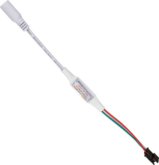 GloboStar Αδιάβροχη Ταινία LED 12V RGB Φως 5m Τύπου SMD5050 με Τροφοδοτικό & Τηλεχειριστήριο