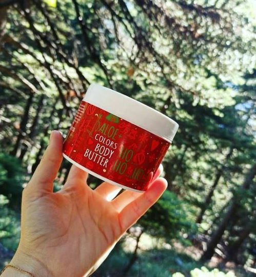 Aloe Colors Ho Ho Ho Moisturizing Body Butter with Shea Butter & Vanilla Perfume for Dry Very Dry & Sensitive Skin 200ml