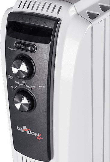 De'Longhi Dragon 4 TRD4 1025 0110612302 Oil Filled Radiator with 10 Fins 2500W