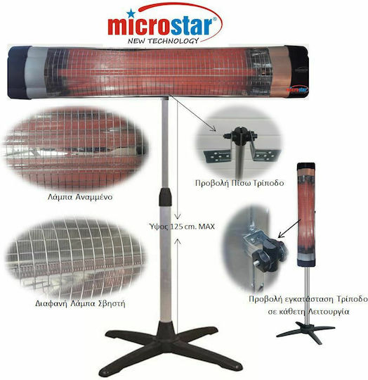 Neta Microstar MSR-101S Heizung Kohlenstoff mit Thermostat 2500W