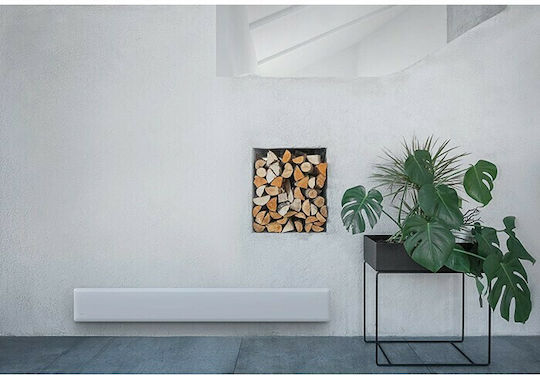Nobo NTL2N07 Slimline Konvektorheizung Wand 750W mit elektronischem Thermostat 102.5x20cm Weiß