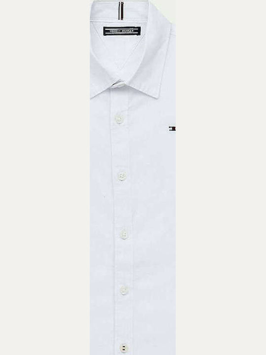 Kids One Color Long-Sleeved White Shirt
