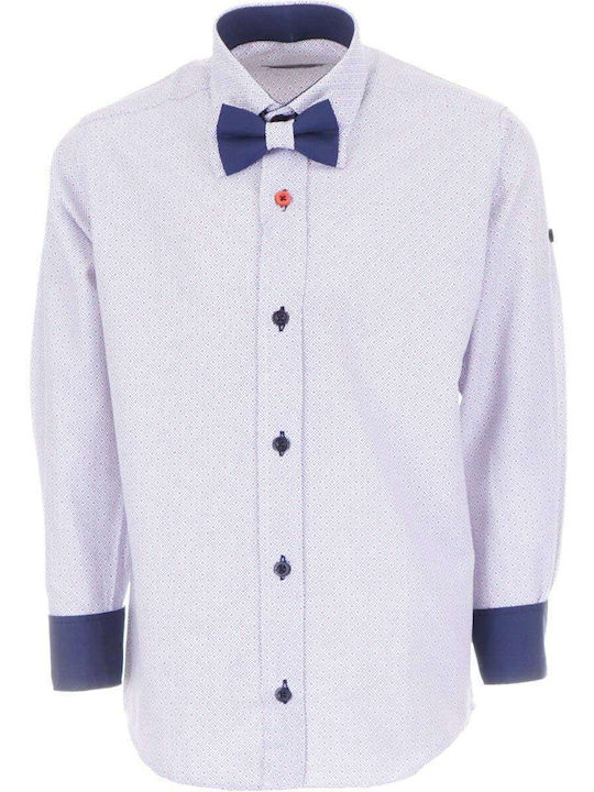 Kinder Polka Dot Hemd Langarm Weiß