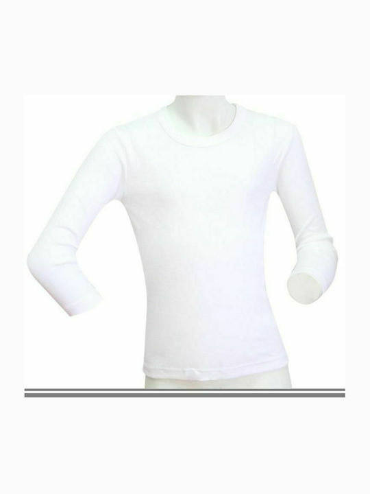 Minerva Kids' Undershirt Long-sleeved White