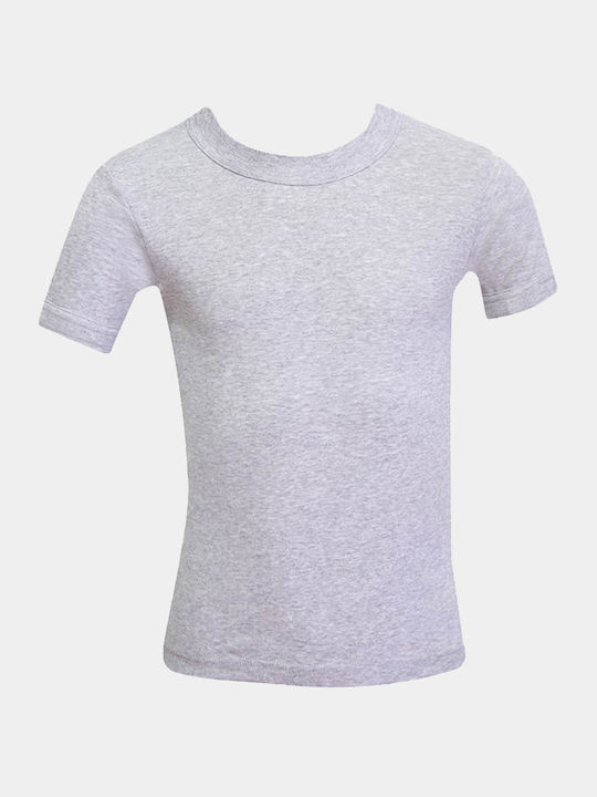 Minerva Kids' Undershirt Short-sleeved Gray