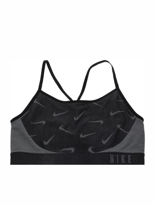 Nike Indy Seamless Bustieră pentru copii Dri-Fit Gri