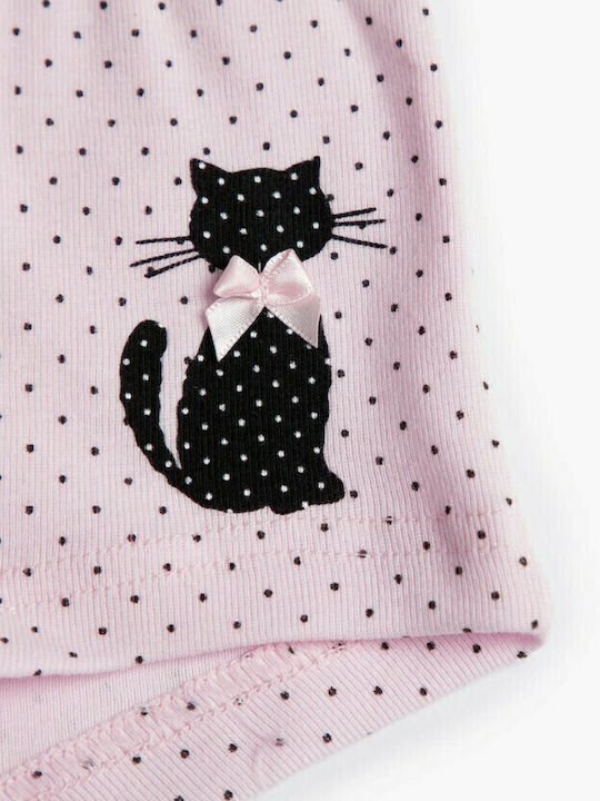 Minerva Love Cat Kids' Brief Pink