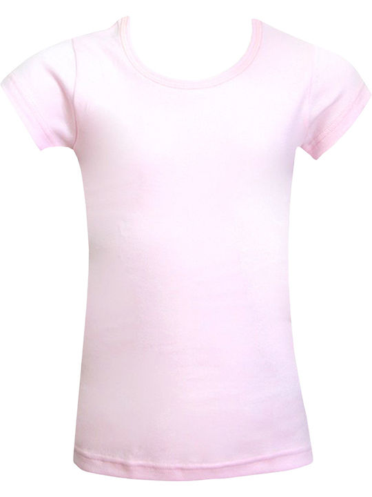 Minerva Basic Kinder-Unterhemd Kurzärmelig Rosa