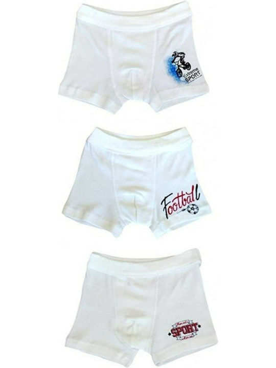 Minerva 44504 Kinder Set mit Boxershorts Weiß 3Stück