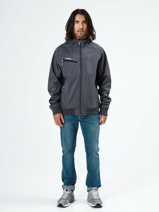 Winter Jacke Softshell Wasserdicht und Winddicht Gray