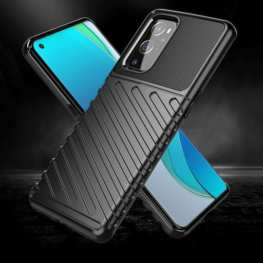 Hurtel Thunder Tough Rugged Back Cover Silicon Negru (OnePlus 9 Pro)