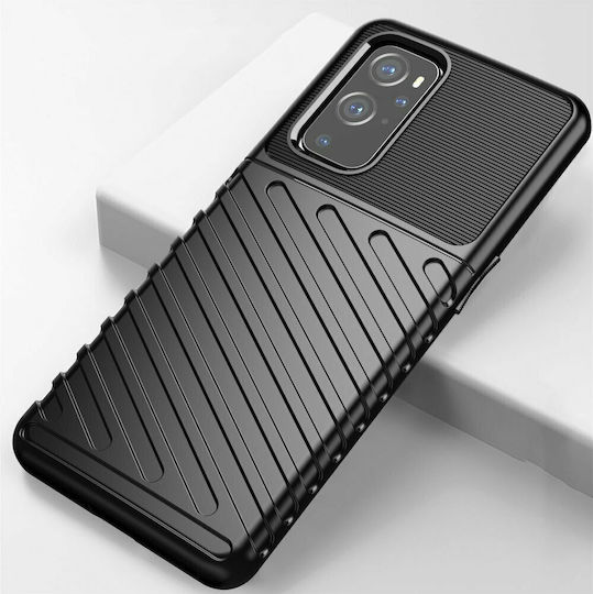 Hurtel Thunder Tough Rugged Back Cover Silicon Negru (OnePlus 9 Pro)
