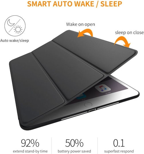 Slim Smart Cover Flip Cover Μαύρη (iPad Air 2)