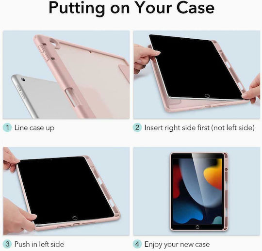 ESR Rebound Hybrid Flip Cover Pink (iPad 2019/2020/2021 10.2'')